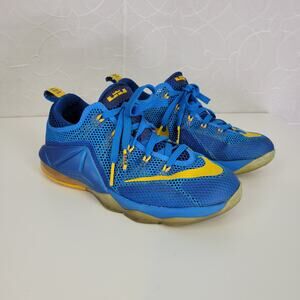 Nike Men's Lebron XII(12) Low Entourage Basketball Shoes 6.5 Blue Yellow Sneaker
